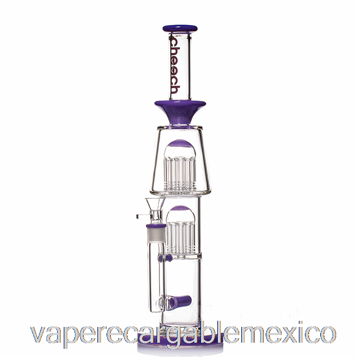Vape Recargable Cheech Glass Dual Tree Inline Bong Morado